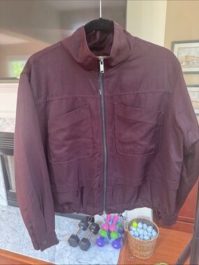 Democracy Bomber Jacket in Deep Burgundy